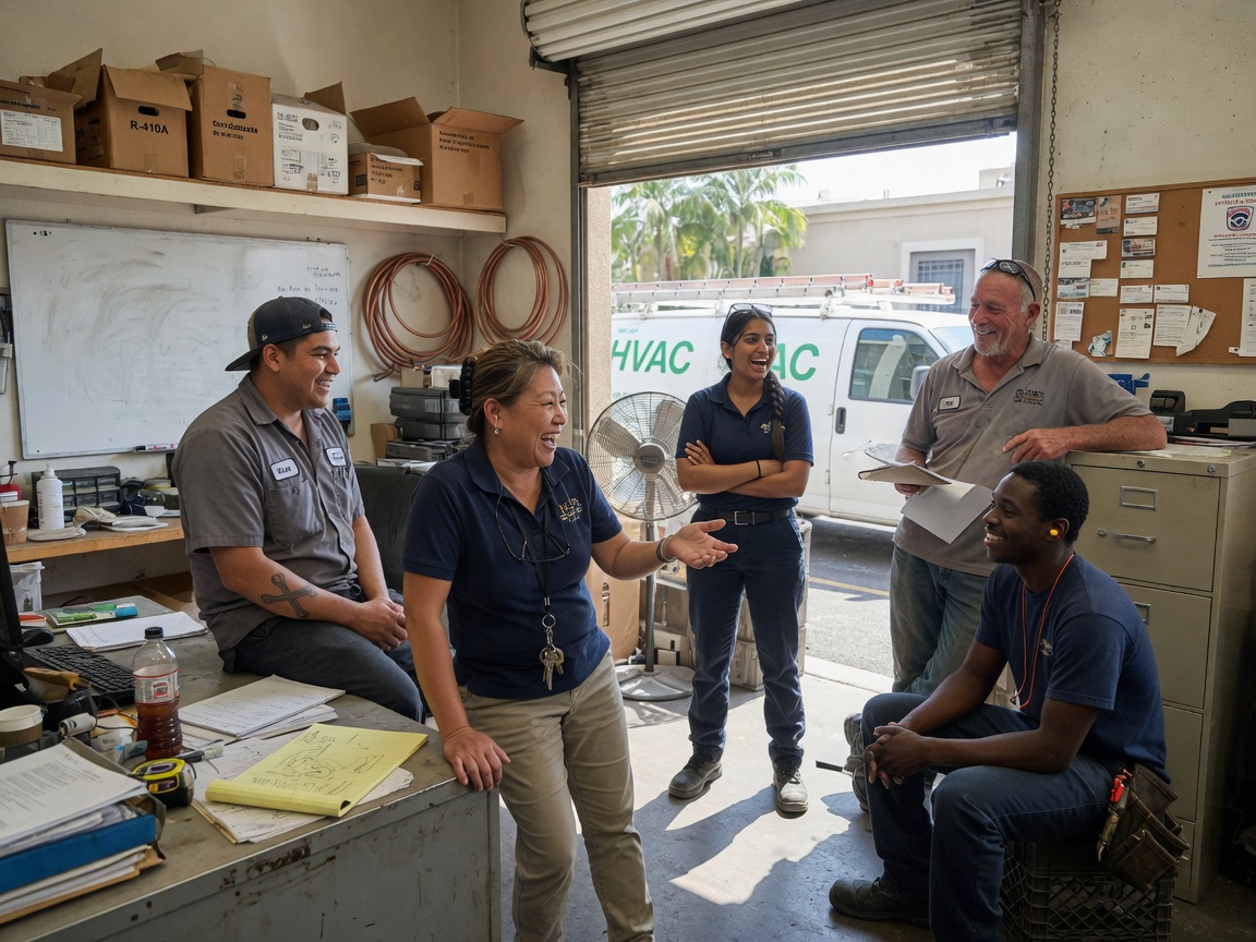 The South Bay Heating and Cooling team at work in Cupertino